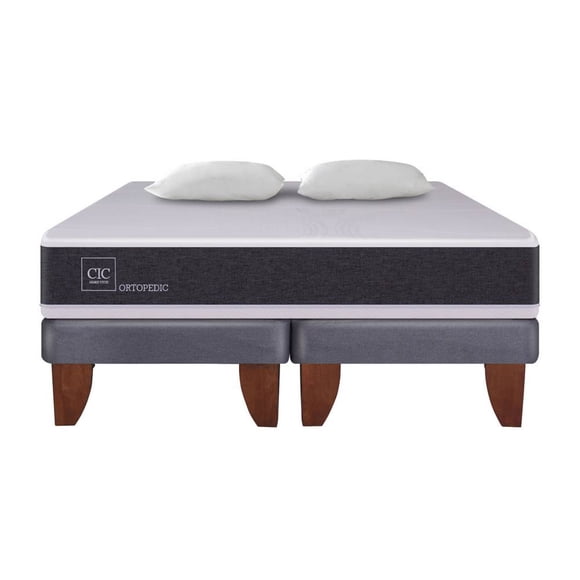 Cama Europea Europea New Ortopedic 2 Plaza Base Dividida + 2 Almohadas