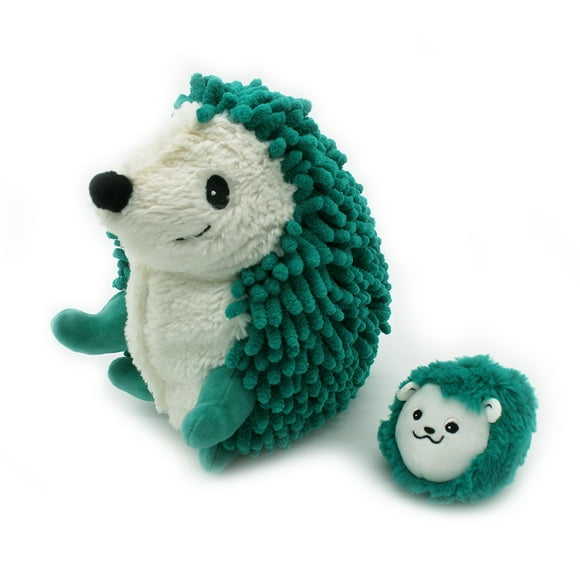 Peluche Erizo Piktou Mamá Y Bebé - Verde