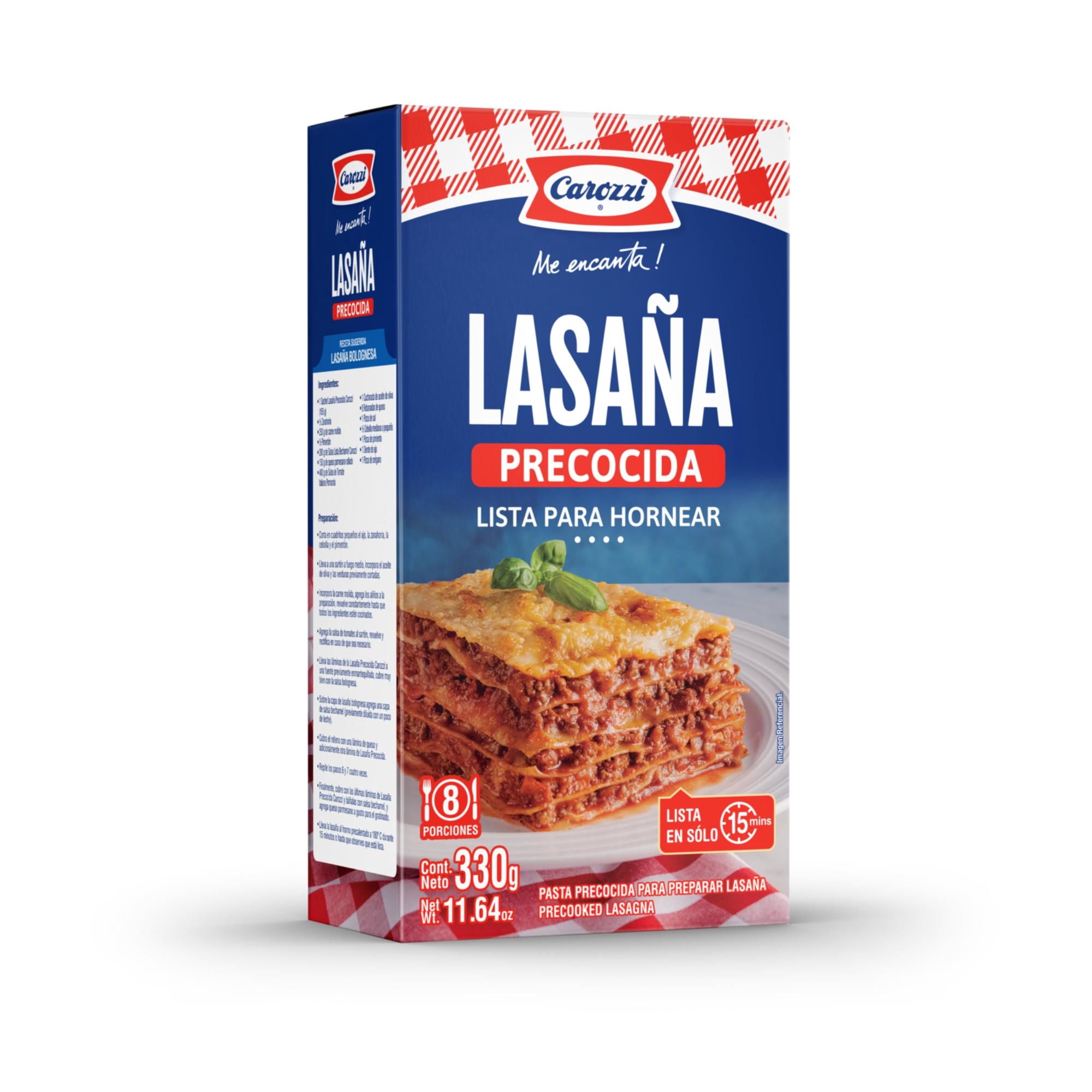 Lasaña Precocida Caja 330 g Carozzi