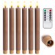 thumbnail image 4 of Velas LED West Ivory pack de 6, 25 cm, marrón, acanalado, con temporizador, 4 of 9