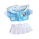 thumbnail image 2 of Ropa De Muñeca De Felpa De 15cm Falda Elegante Lindo Juego De Simulación Vestido Cómodo Azul, 2 of 3