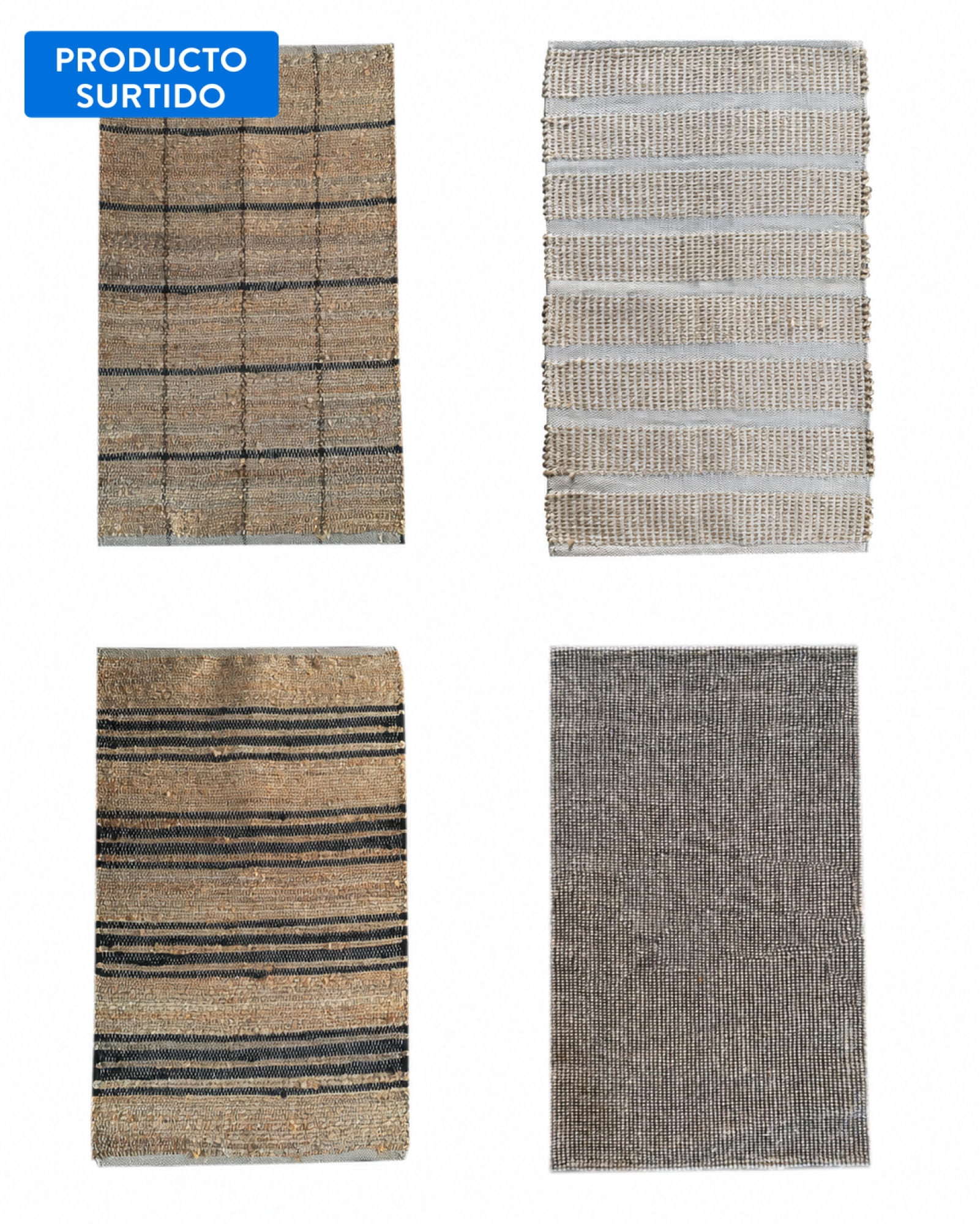 Alfombra 200x300cm 80% Yute Multicolor