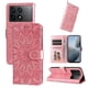 thumbnail image 5 of Funda tipo cartera FOXDOCK para Xiaomi Poco F6 Pro , diseño girasol en relieve, cuero PU, cierre magnético, soporte y tarjetero, 5 of 5