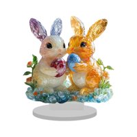 Bothyi - Adorno De Mesa De Conejo De Pascua, Regalo De Navidad, Figura Coleccionable Navideña