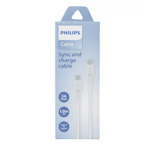 Philips - Cable De Datos Y Carga Tipo-C A Tipo-C Dlc3001Cw Blanco