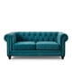 thumbnail image 2 of Sofa Florencia 2C Tela Velvet Azul Petroleo, 2 of 6