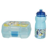 Set Accesorios 2Pcs Premium Portasandwich+Botella Bluey Azul