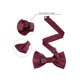 thumbnail image 2 of INSPIRE CHIC Conjunto de Pajarita Pre-Anudada para Hombre con Pañuelos a Juego para Negocios Casual Vino Rojo Talla Única, 2 of 5