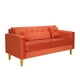 thumbnail image 2 of Sofa New Retro 3c Felpa 01 Naranja, 2 of 6