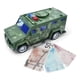 thumbnail image 1 of Alcancía auto militar con luces verde claro, 1 of 3
