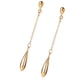 thumbnail image 3 of 1 Par De Aretes De Cadena De Borla Lineal De Cadena Larga Pendientes Pendientes Colgantes De Oro, 3 of 5