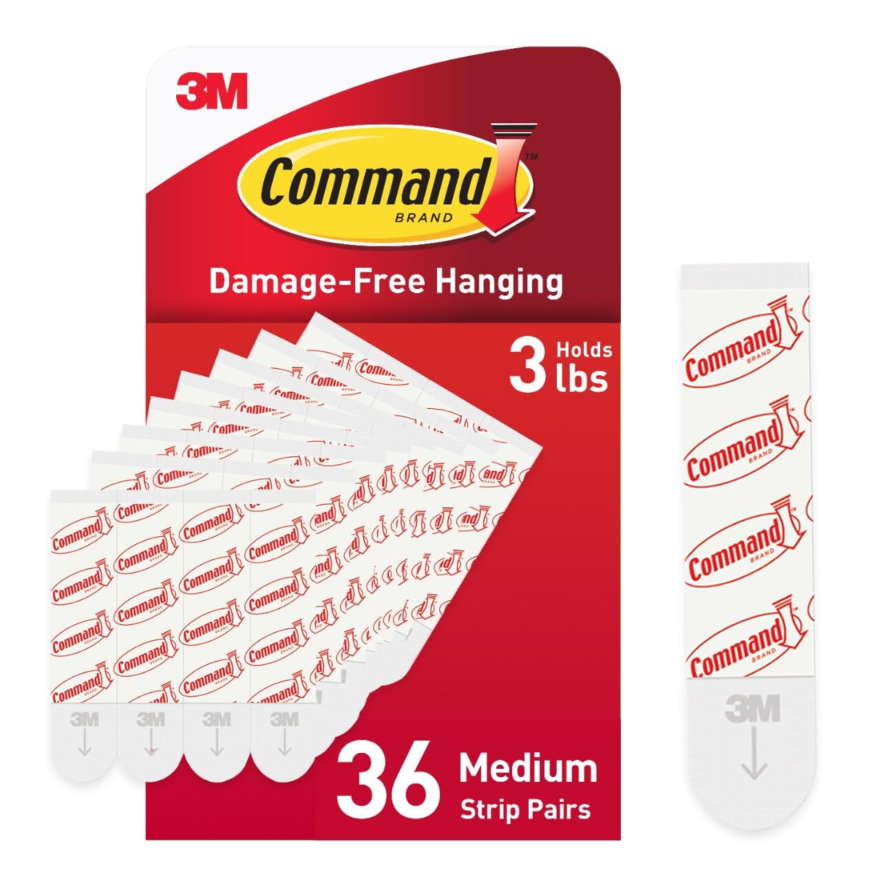 Tiras De Recarga Command Medium, 36 Tiras Command