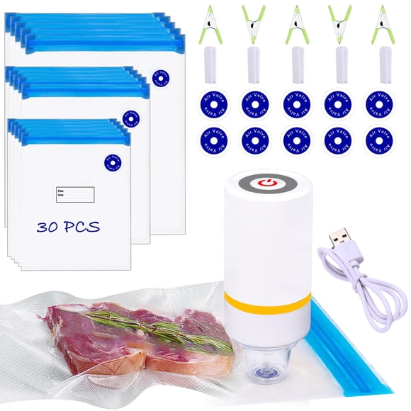 Set de selladoras al vacío Sous Vide KOSBON con 30 bolsas reutilizables, 42 unidades