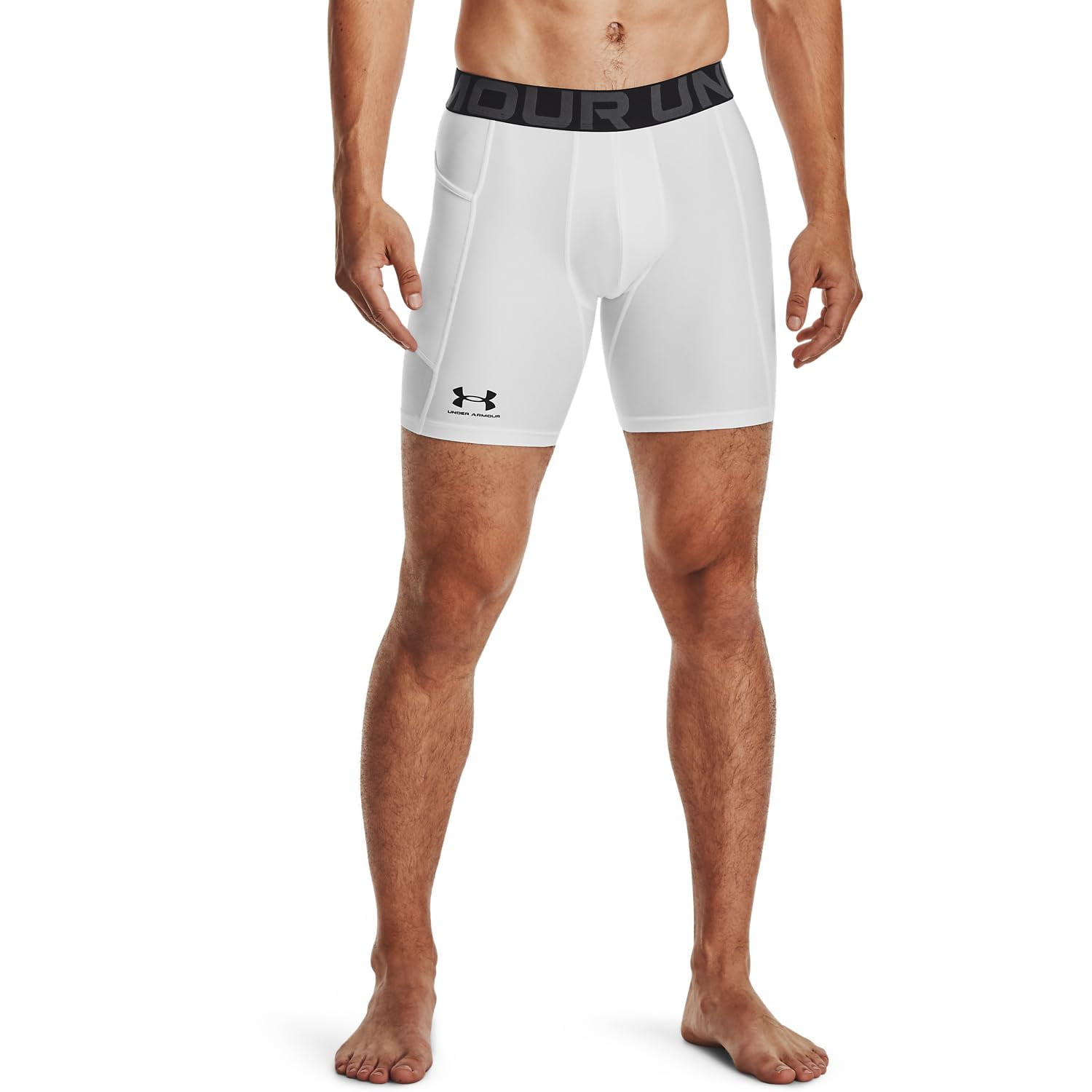 Shorts De Compresión Under Armour Heatgear Blanco Xx-large Largo