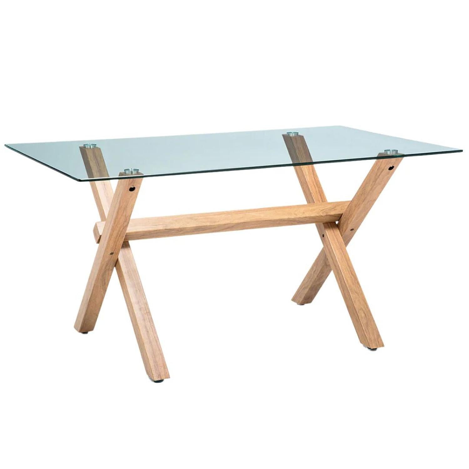 Pandalino - Mesa Rectangular Xinia 130x80 Cm | Vidrio Templado