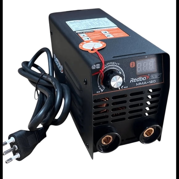 Soldadora Inverter Portátil Redbo MMA-120 Negra (120A, Arco Manual IGBT, Anti-Stick y Hot Start)