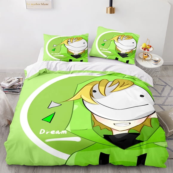 GeorgeNotFound With Dream Merch Bedding Set Single Twin Full Queen King Size Ranboo Set Aldult Kid Bedroom Duvetcover Sets 3D 3Bed Sheets