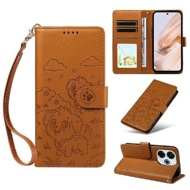 Funda Billetera FOXDOCK Compatible con Xiaomi POCO M6 4G, Diseño Perrito Tierno, Ranuras para Tarjetas y Soporte Plegable