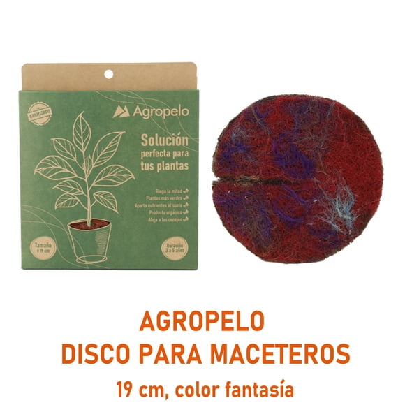 Discos Agropelo Color 19cm, Mulch De Ahorro Hidrico Para Maceteros
