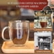 thumbnail image 5 of Tazas de café YUNCANG de doble pared, 470 ml, vidrio transparente, paquete de 4, 5 of 7