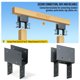 thumbnail image 4 of Tapa de Poste WOWACE 4 uds 9x14 cm Soporte para Viga de Madera, 4 of 7