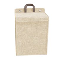 Bothyi - Cesta De Lavandería Colgante Plegable Cesta De Almacenamiento Para Colgar En La Pared Para Dormitorio Dormitorio Beige Mediano