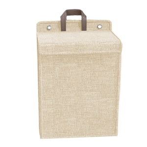 Bothyi - Cesta De Lavandería Colgante Plegable Cesta De Almacenamiento Para Colgar En La Pared Para Dormitorio Dormitorio Beige Mediano
