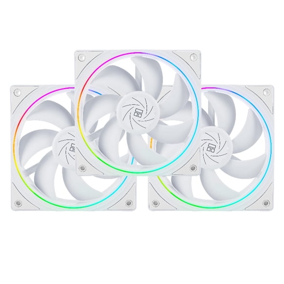 Ventilador CPU Thermalright TL-S12W X3 120 mm 1500 RPM, paquete de 3 unidades, blanco
