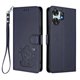 thumbnail image 1 of Funda Billetera con Relieve de Gato para Honor X6D, Azul, 1 of 6