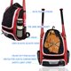 thumbnail image 4 of Mochila para bates de béisbol WOLT para softball y T-ball, color rojo, 4 of 7