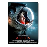 Genérico - Cuadro Aluminio Película Alien 60X40 Cm