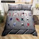 thumbnail image 1 of x1016 Bed SheetsIce Hockey Duvet Cover Puck Hockey Player Winter Event Bedding Set Boys Sports Game Quilt Cover Black Polyester Comforter Cover 3-Piece Bedding Set (1 Duvet Cover + 2 Pillow Shams) nj1, 1 of 5