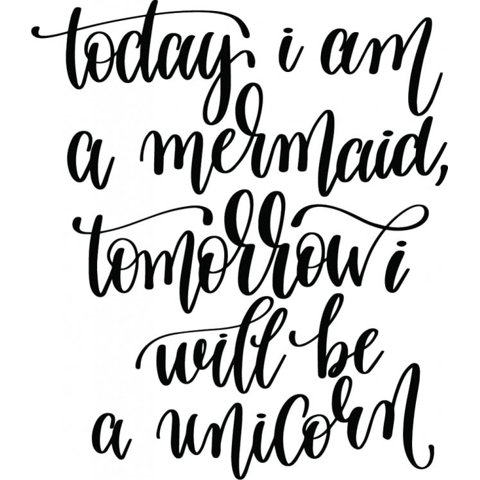Rienda Libre Graphics - Decomural Today I Am A Mermaid Unicorn Ws-47092