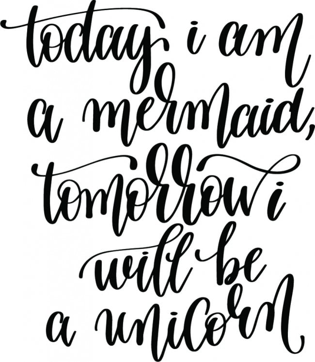 Rienda Libre Graphics - Decomural Today I Am A Mermaid Unicorn Ws-47092