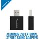 thumbnail image 2 of Adaptador de sonido SABRENT USB estéreo externo de aluminio AU-EMCB, 2 of 8