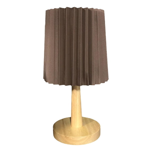 Lampara De Velador Lampara De Mesa Abanico Madera marron
