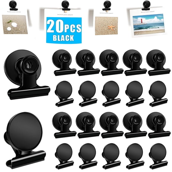 DIYMAG Clips Magnéticos Paquete de 20 Negro Resistente