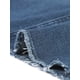 thumbnail image 5 of INSPIRE CHIC Falda de Mezclilla de Cintura Alta para Mujer, Falda de Jean hasta la Rodilla con Dobladillo Deshilachado y Bolsillos Azul XS, 5 of 6