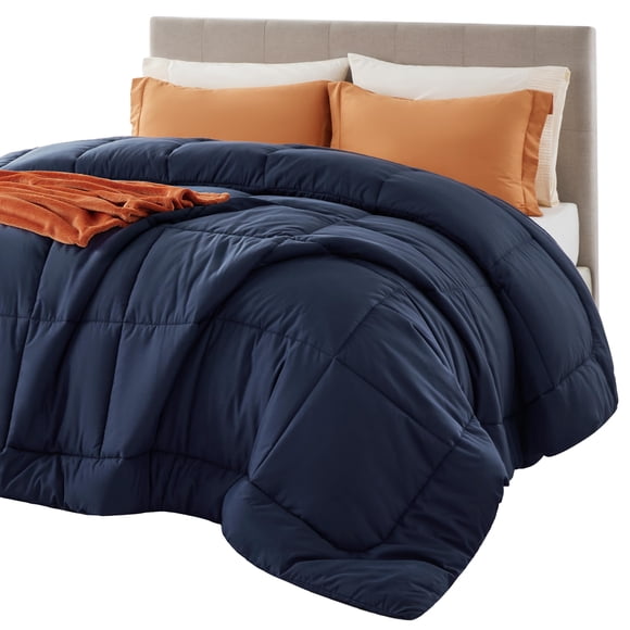 Edredón Bedsure Talle Full Azul Marino Acolchado 218x208 cm