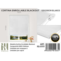 Tecnocasa - Cortina Roller Blackout 120X200Cm Blanco-1033