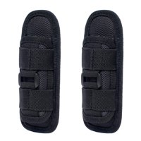 Xusx111 - 2Pcs Linternas Lúmenes Linterna Táctica Antorcha Portátil Resistente Al Agua Con Soporte De Cinturón De Trabajo De Holster (Negro, 15 * 5.5 * 3.5Cm)
