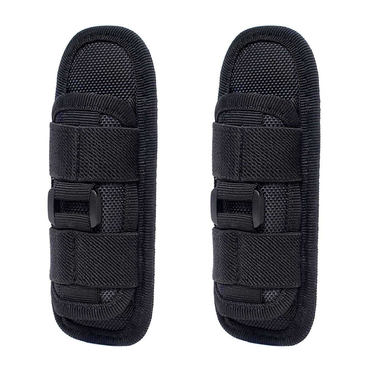 Xusx111 - 2pcs Linternas Lúmenes Linterna Táctica Antorcha Portátil Resistente Al Agua Con Soporte De Cinturón De Trabajo De Holster (negro, 15 * 5.5 * 3.5cm)