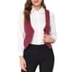 thumbnail image 1 of INSPIRE CHIC Chaleco Vintage para Mujer con Botones, Chaleco de Traje Steampunk Jacquard con Bolsillos S Burdeos, 1 of 6