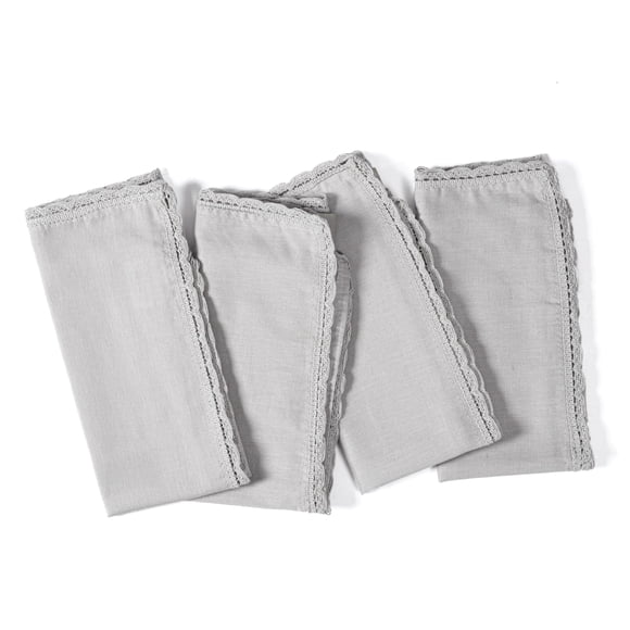 Servilletas de Tela Ramanta Home Gris 45x45 cm Juego de 4