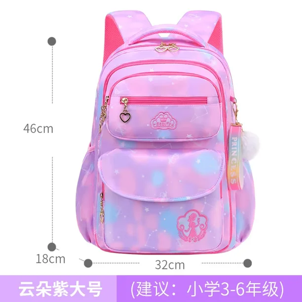 New Orthopedic Primary School Bags for Girls Gradient Color Grades Children's Backpack Large Capacity Kids Rucksack Mochila 2024