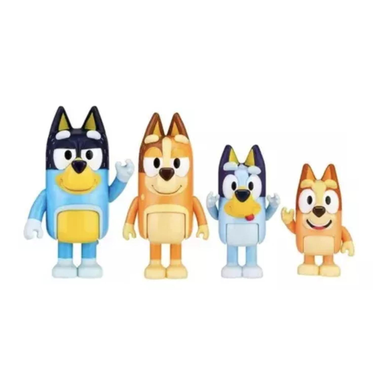 Genérico - Pack 4 Juguete Figuras Coleccionables Bluey & Family