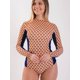 thumbnail image 1 of Traje de Baño Surf Daikiri Mujer Manga Larga Pantaleta Geométrico Naranjo Azul Protección UV50+, 1 of 3