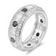 thumbnail image 1 of Anillos de Moissanita para Hombre Banda de Boda de Oro Personalidad Anillo Llamativo de Plata Esterlina 925 Color D Claridad VVS1 Anillo de Eternidad de Moissanita Talla 7-12, 1 of 7