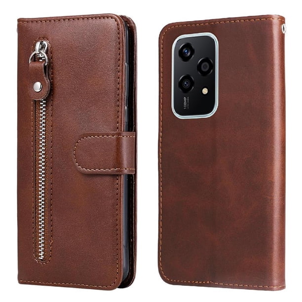 Funda con Cremallera para Honor 200 Lite 5G, Carcasa Cartera de Cuero PU con Soporte y Tarjetero