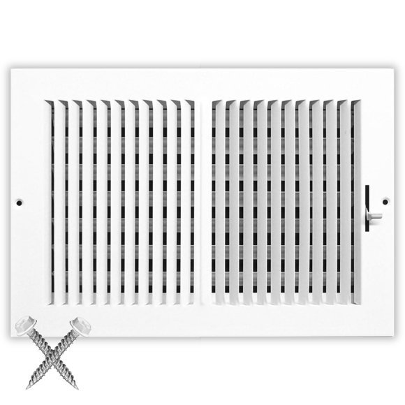 Rejilla de Ventilación HVAC Premium 35x25 cm Blanca de 2 Vías